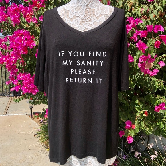 Mary Square Tops - Mary Square If You Find My Sanity Graphic Tee